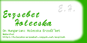 erzsebet holecska business card